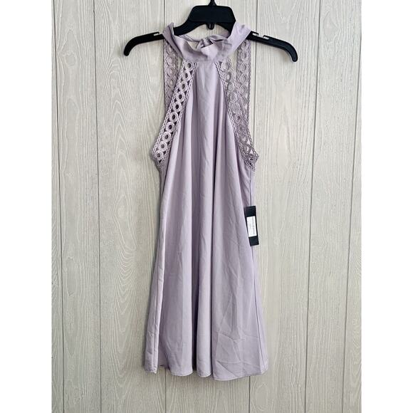 Lulu's Lavender Halter Dress Small NWT - Picture 1 of 5